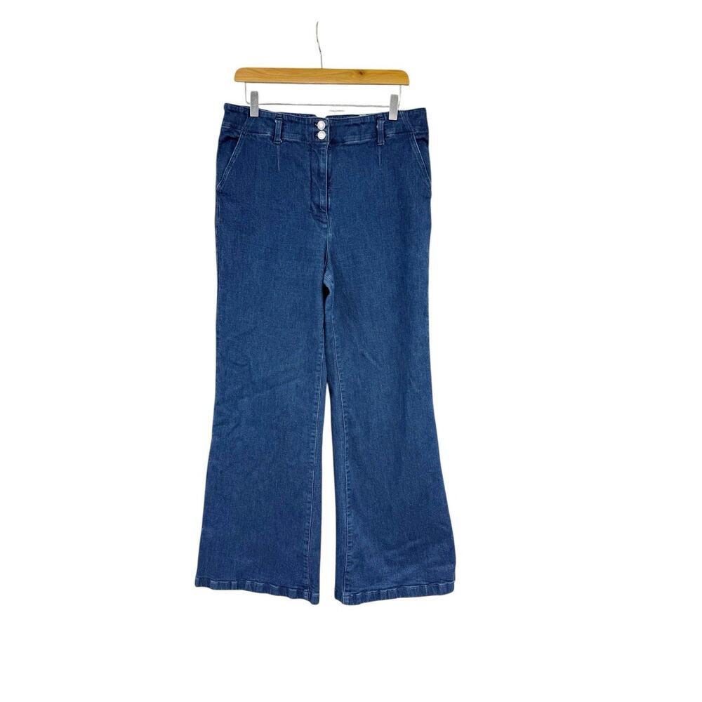 Anthropologie Maeve The Naomi Wide-Leg Flare Stretch Jeans Size 32 Women’s